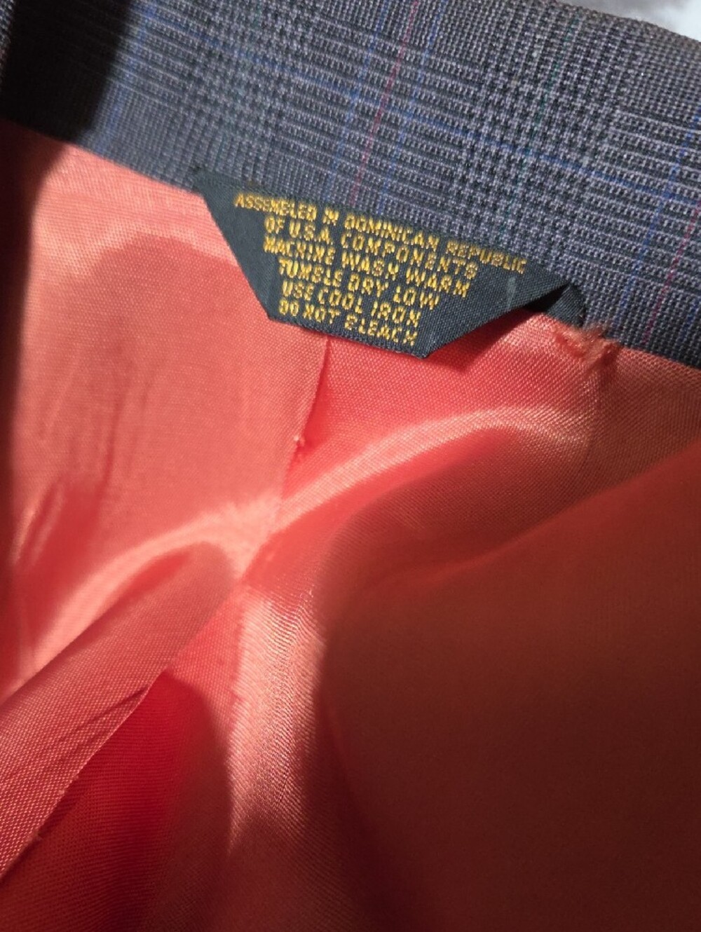 Reniew 14R Vintage Gray Sport Coat with Orange Lining - Picture 5 of 6